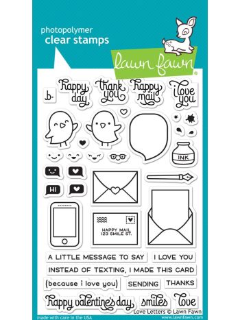 Lawn Fawn - Love Letters - Clear Stamp 4x6
